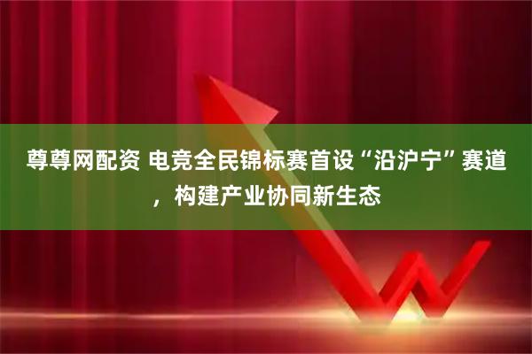 尊尊网配资 电竞全民锦标赛首设“沿沪宁”赛道，构建产业协同新生态